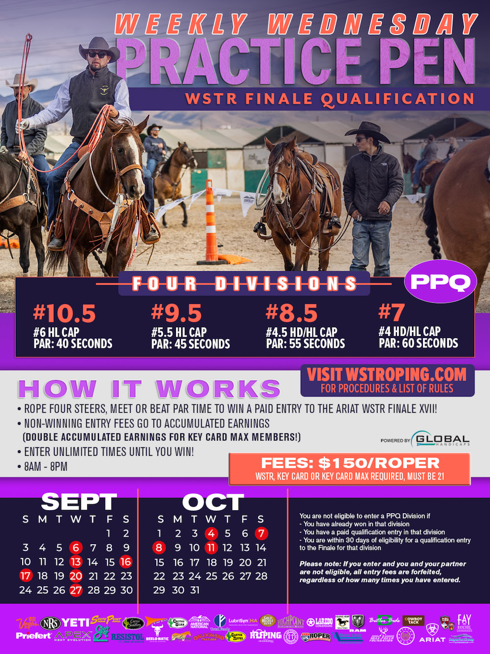 Calendar World Series of Team Roping