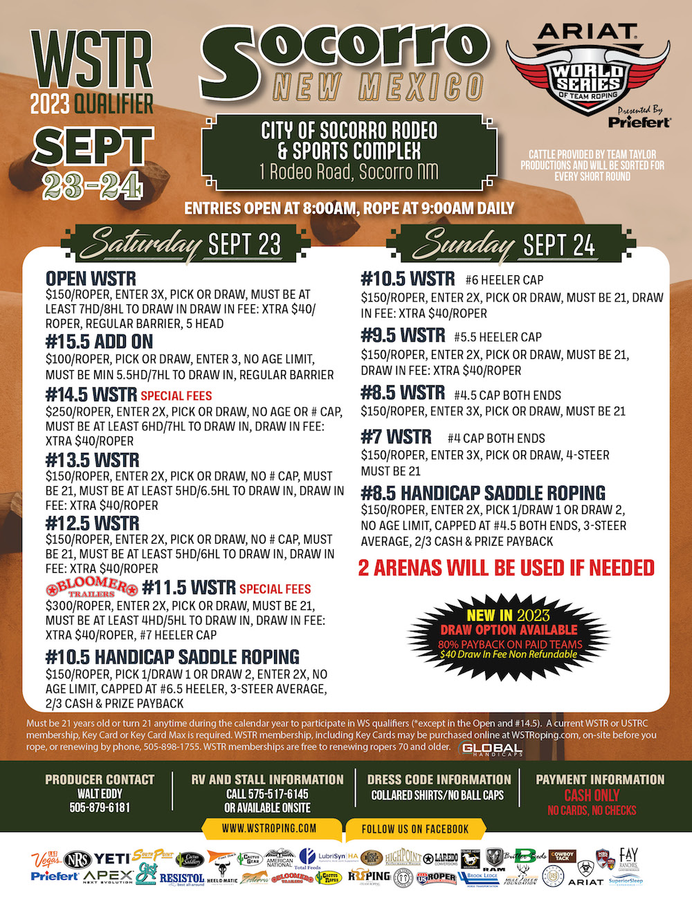 Calendar World Series of Team Roping